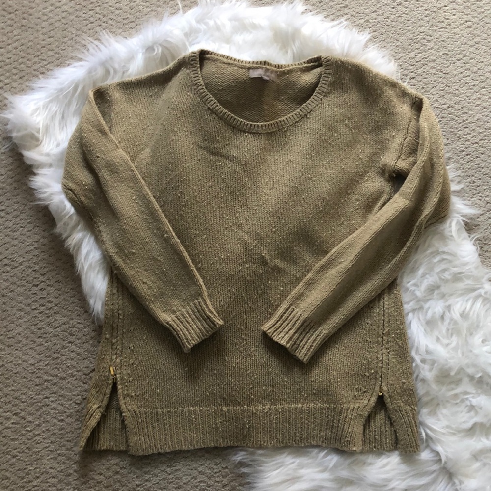 Banana sweater with side zip